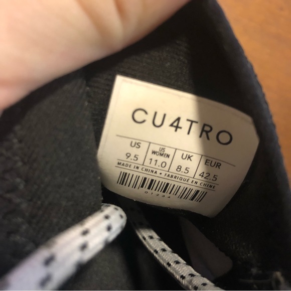 Cu4tro Bolt: Black Marble Knit Men’s athletic shoe w/ box - Picture 10 of 11